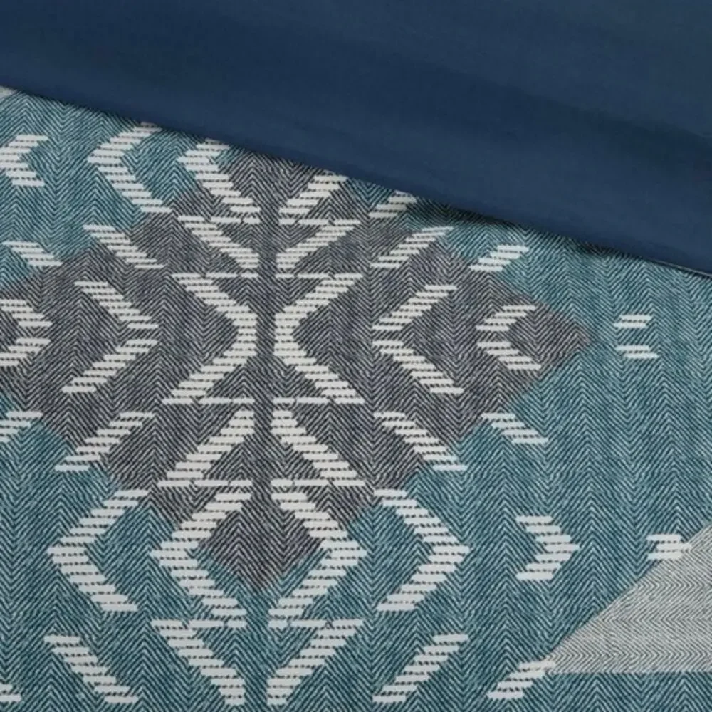 Ink + Ivy King/Cal King 3pc Nova Duvet Cover Mini Set - Blue